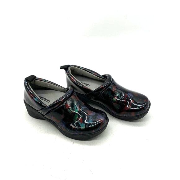 Giani Bernini Shoes - NWOT Giani Bernini Comfort Trek Black Floral Patent Clog Women's Size 5.5M